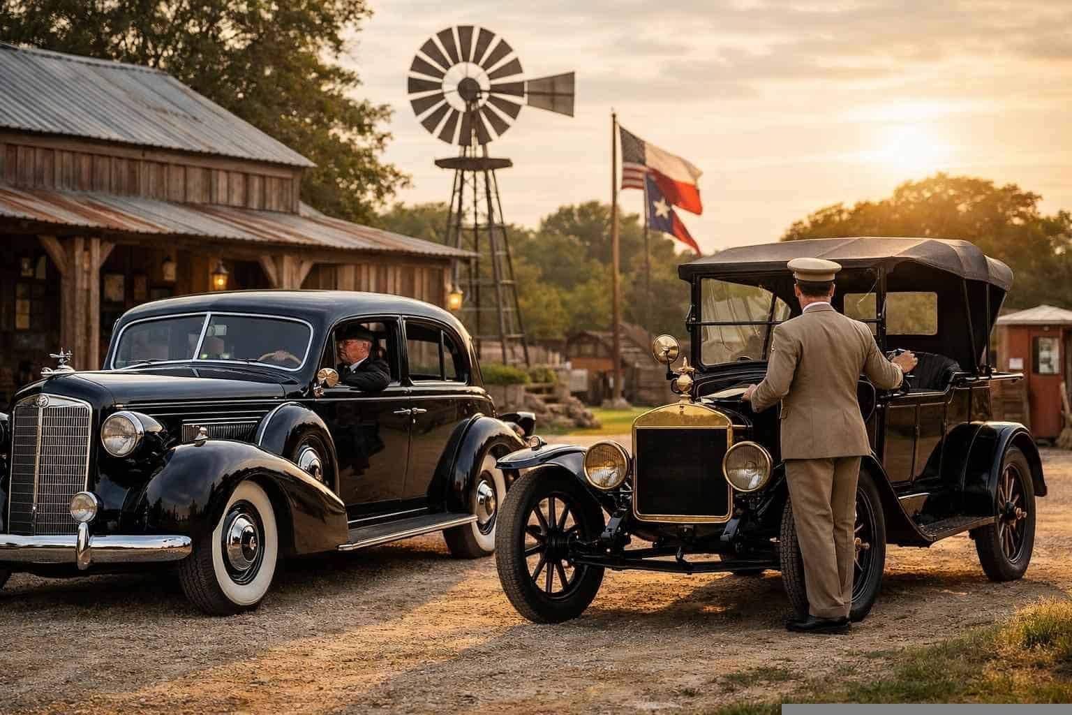 Antique Vehicles with Driver in Humble Texas