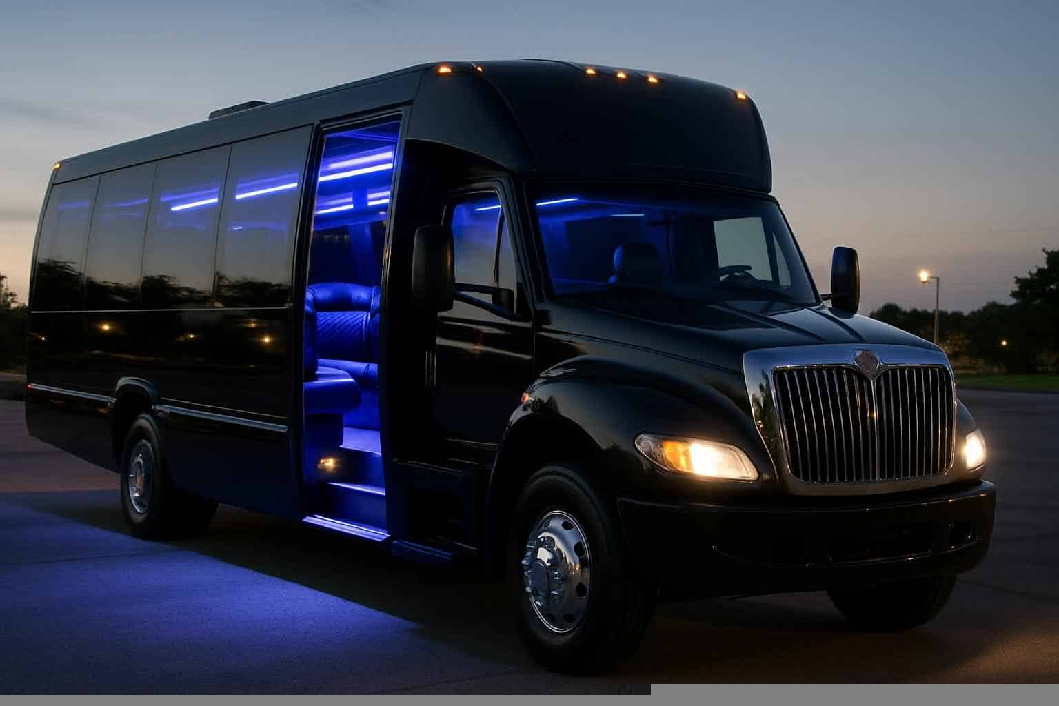 Best Black Party Bus Rental in Conroe Texas