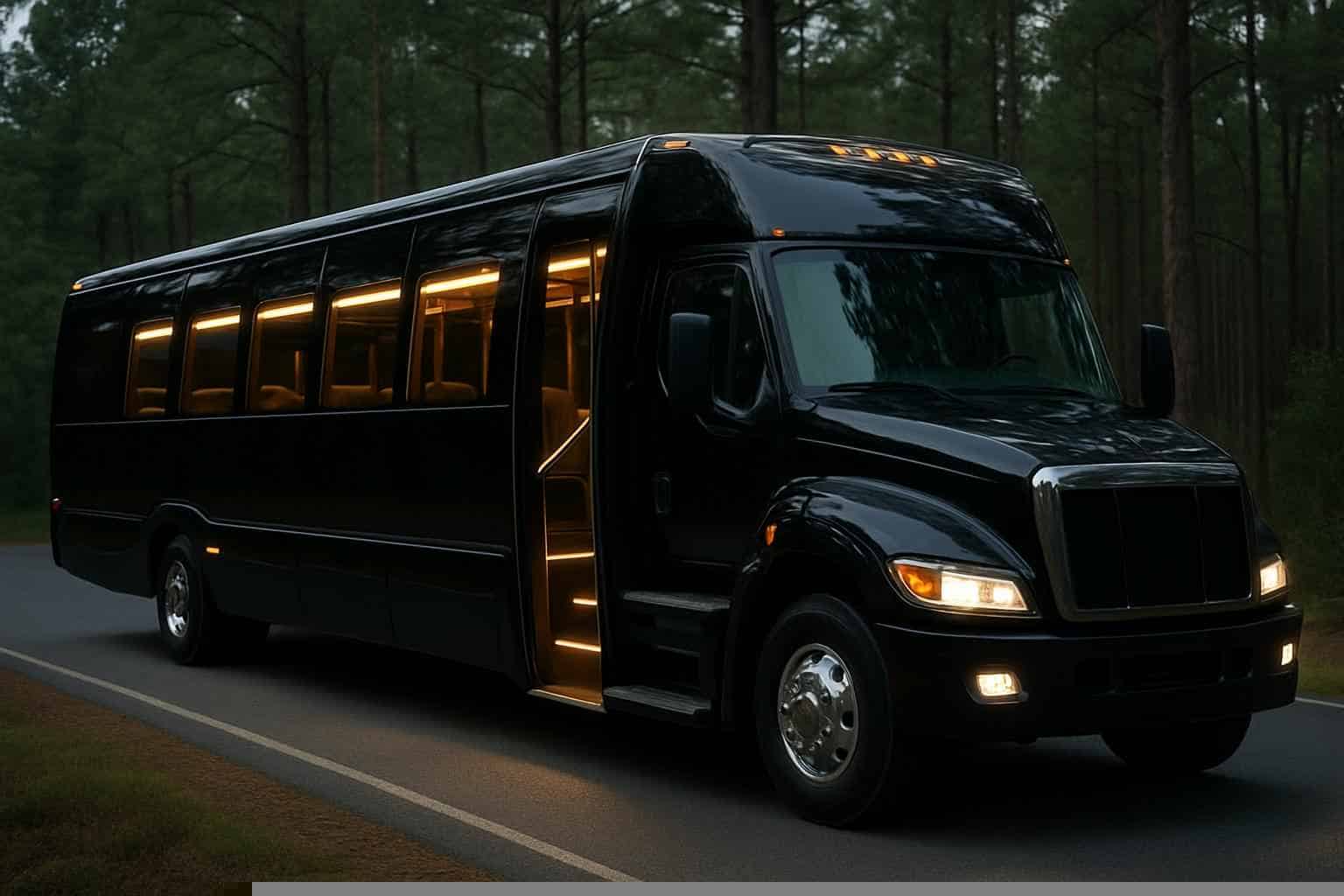 Best Black Party Bus Rental In The Woodlands Texas