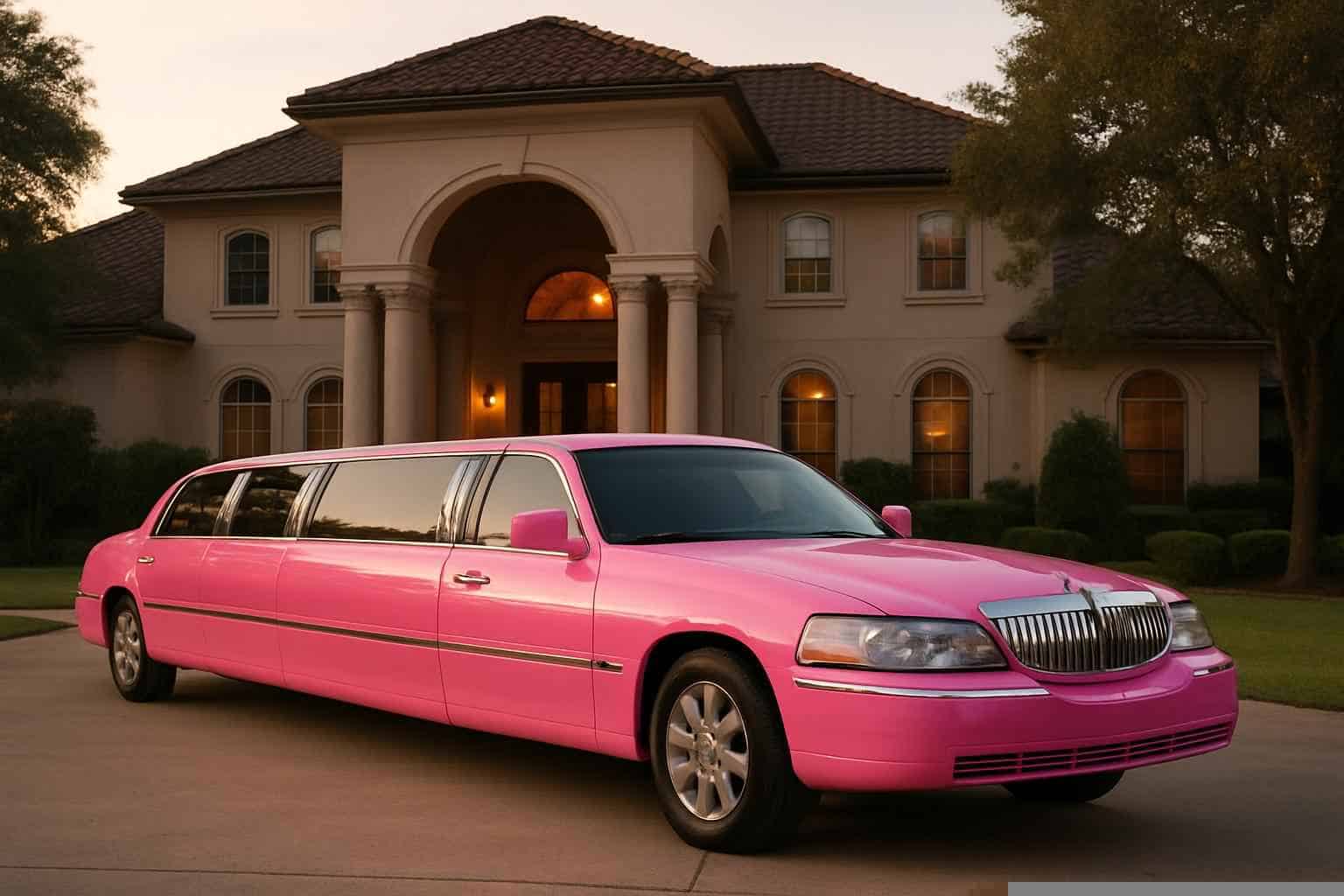 Best Pink Limo Rental in Conroe Texas