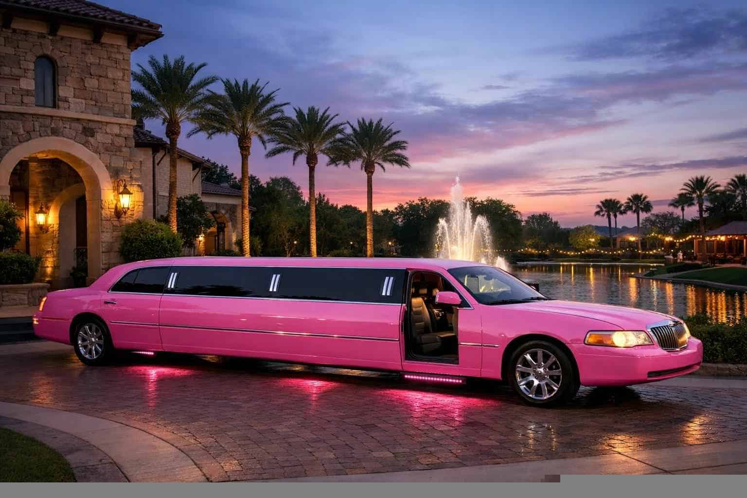 Best Pink Limo Rental in Cypress Texas