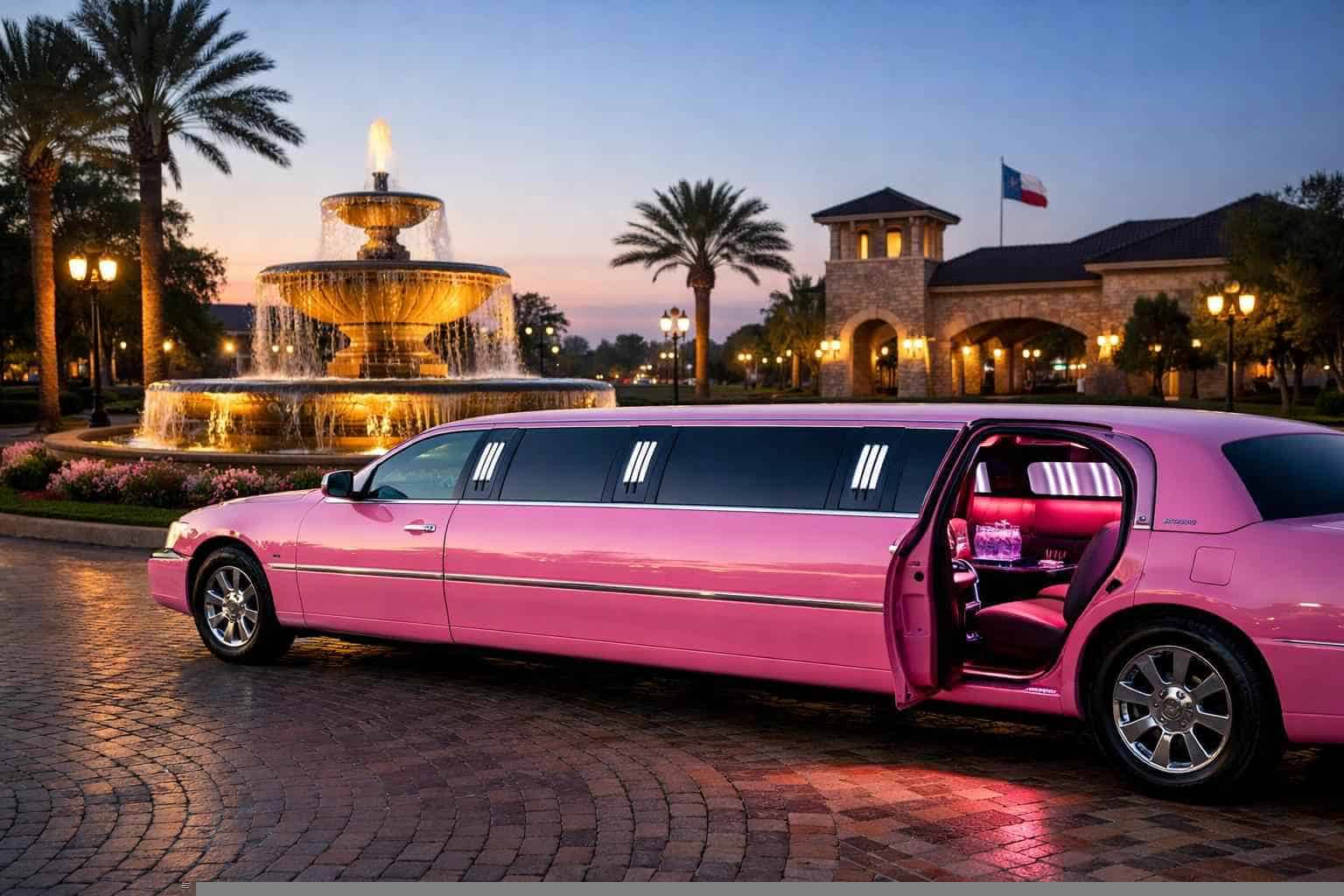 Best Pink Limo Rental in Humble Texas