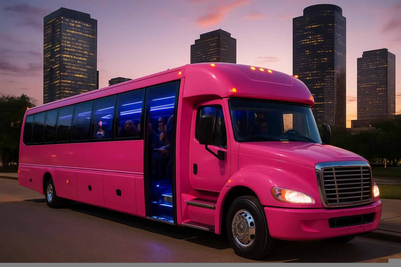 Best Pink Party Bus Rental in Houston Texas