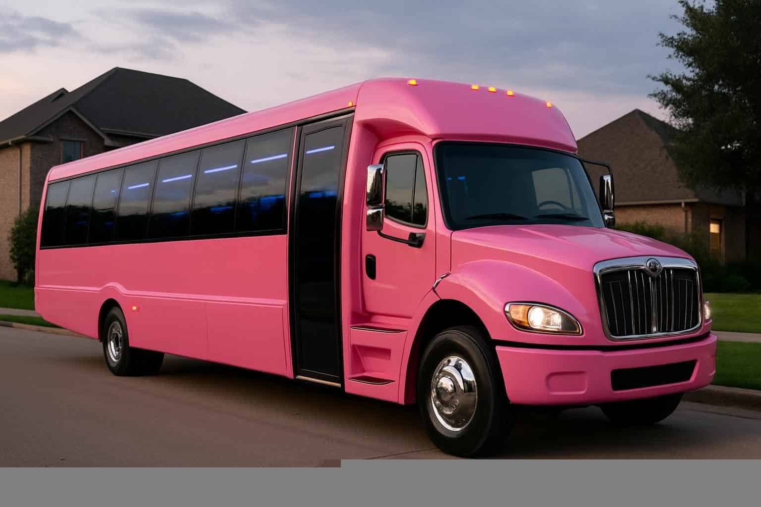 Best Pink Party Bus Rental in Katy Texas
