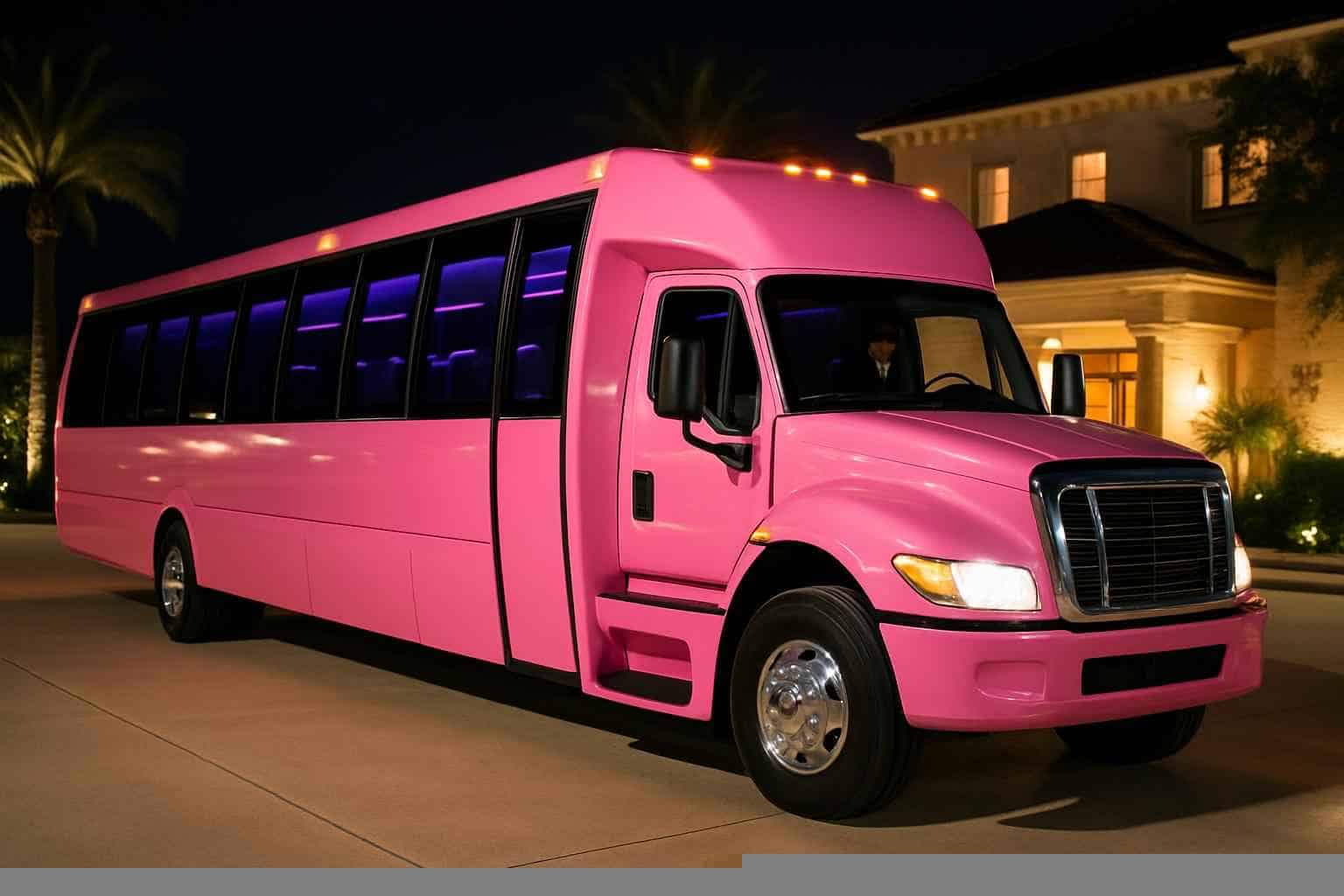 Best Pink Party Bus Rental in League City Texas