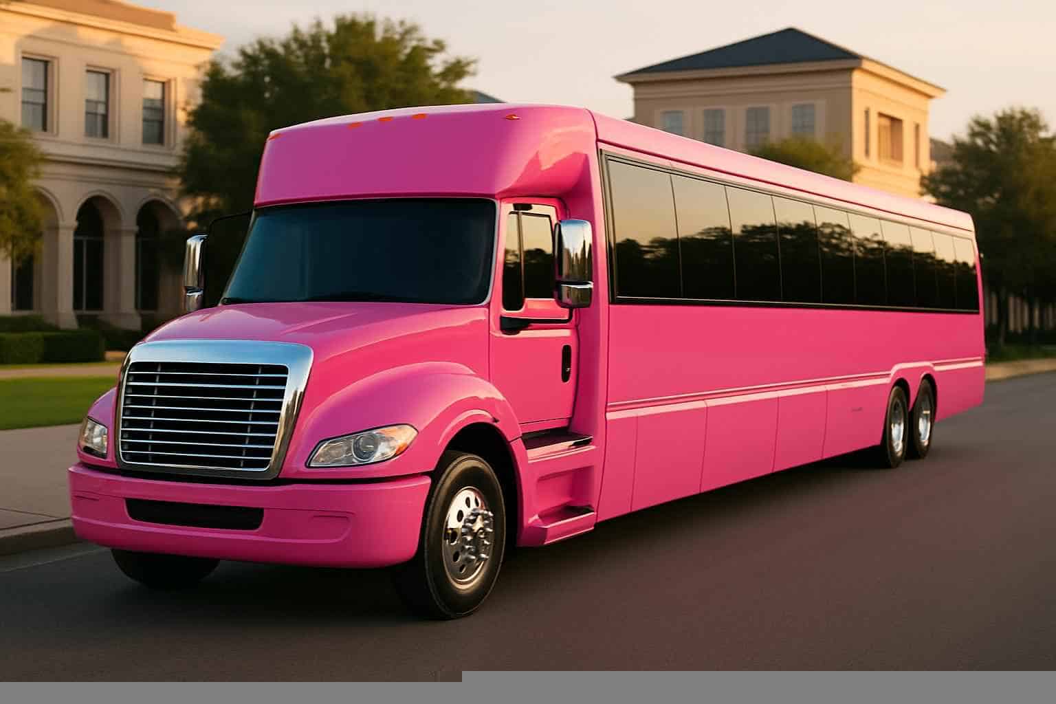Best Pink Party Bus Rental in Sugar Land Texas