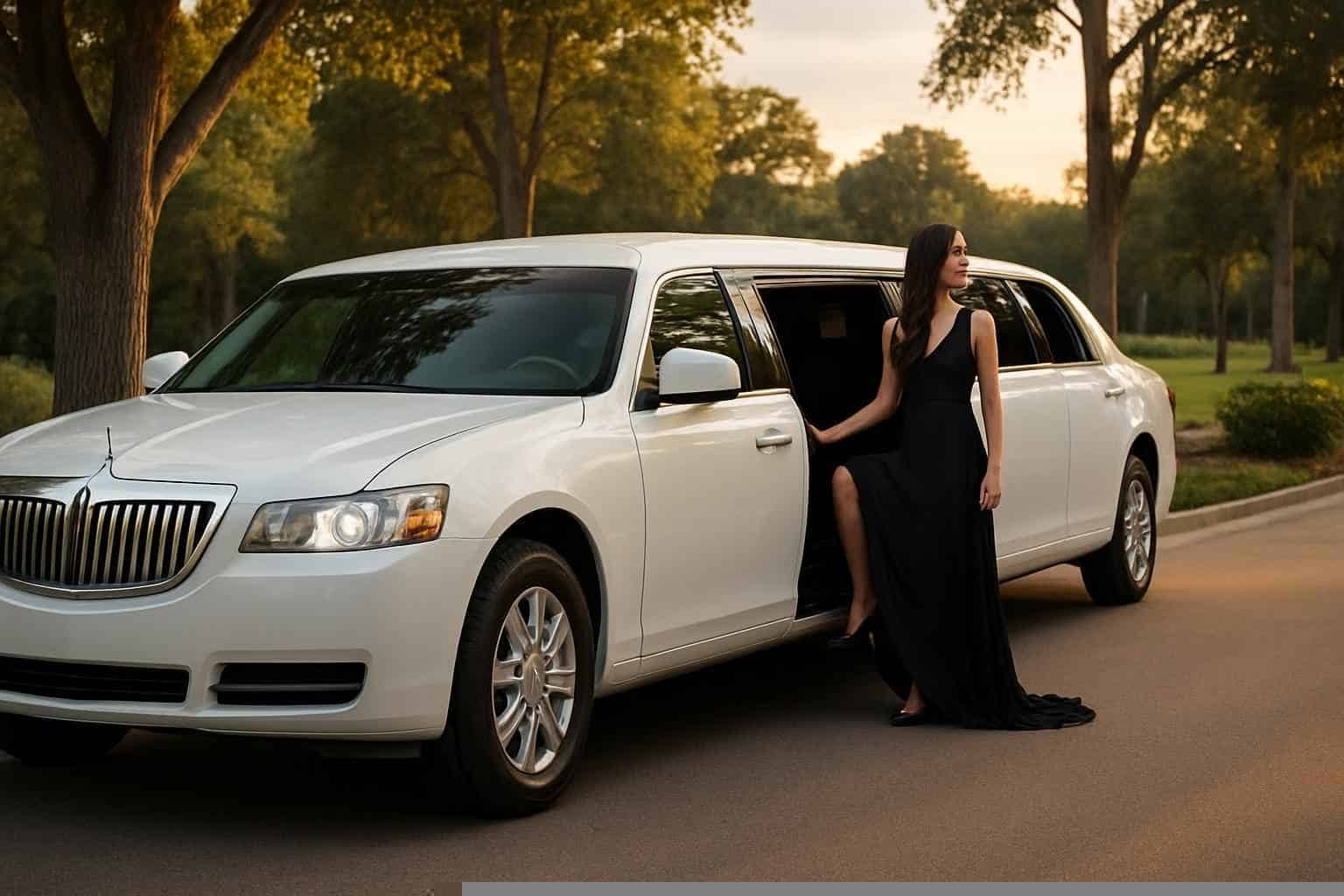 Best White Limo Rental In The Woodlands Texas