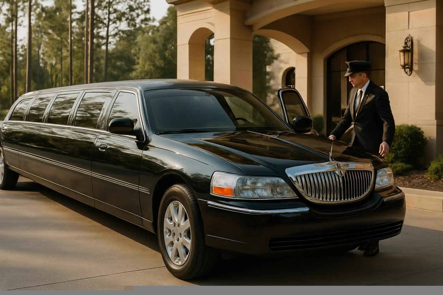 Black Limo Rental Near Me The Woodlands TX