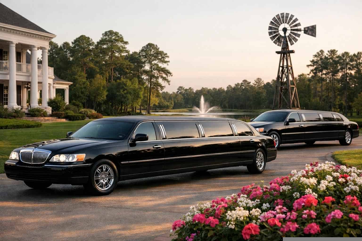 Black Limousines in Spring Texas
