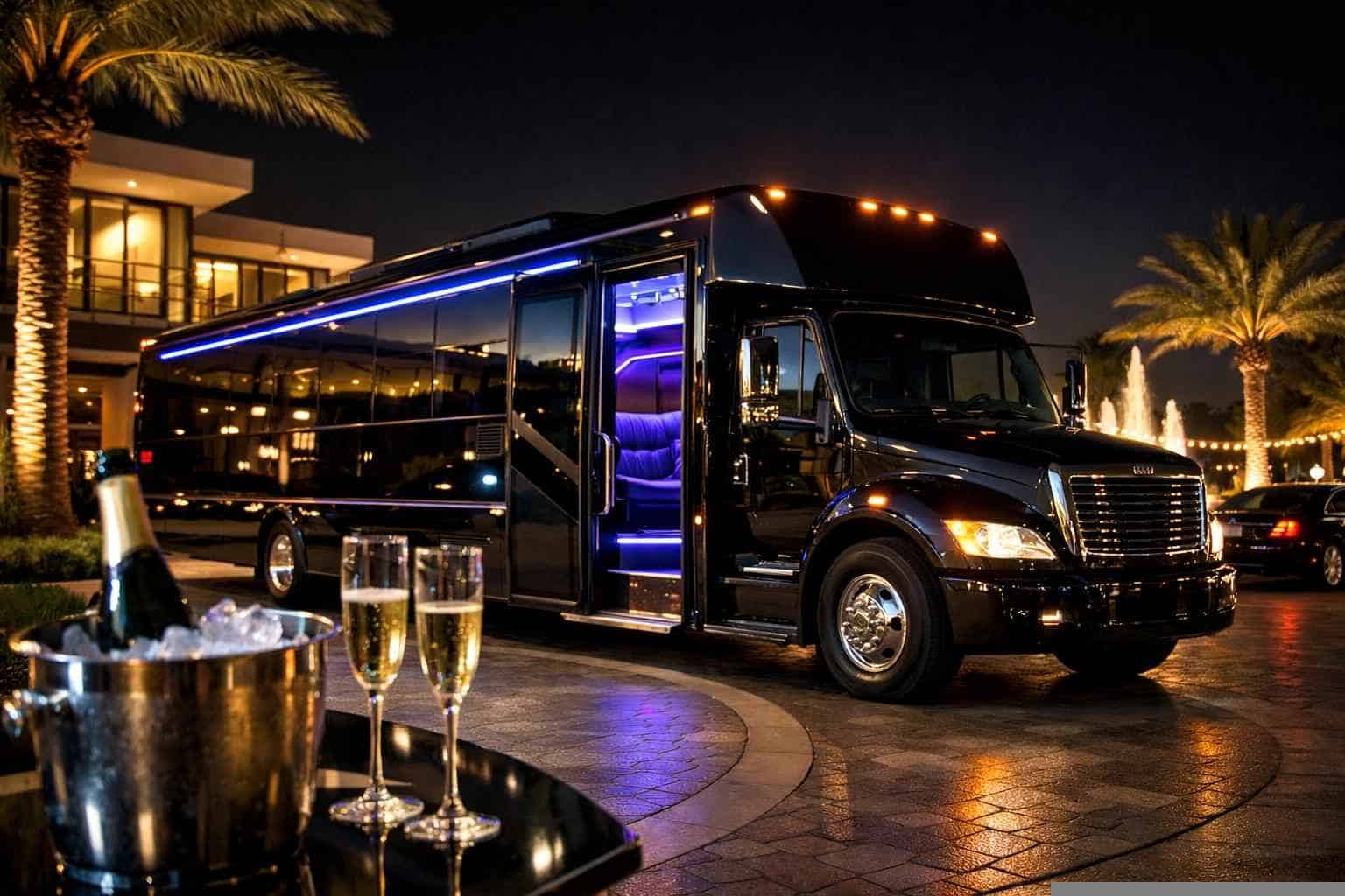 Black Party Bus Rental Humble TX