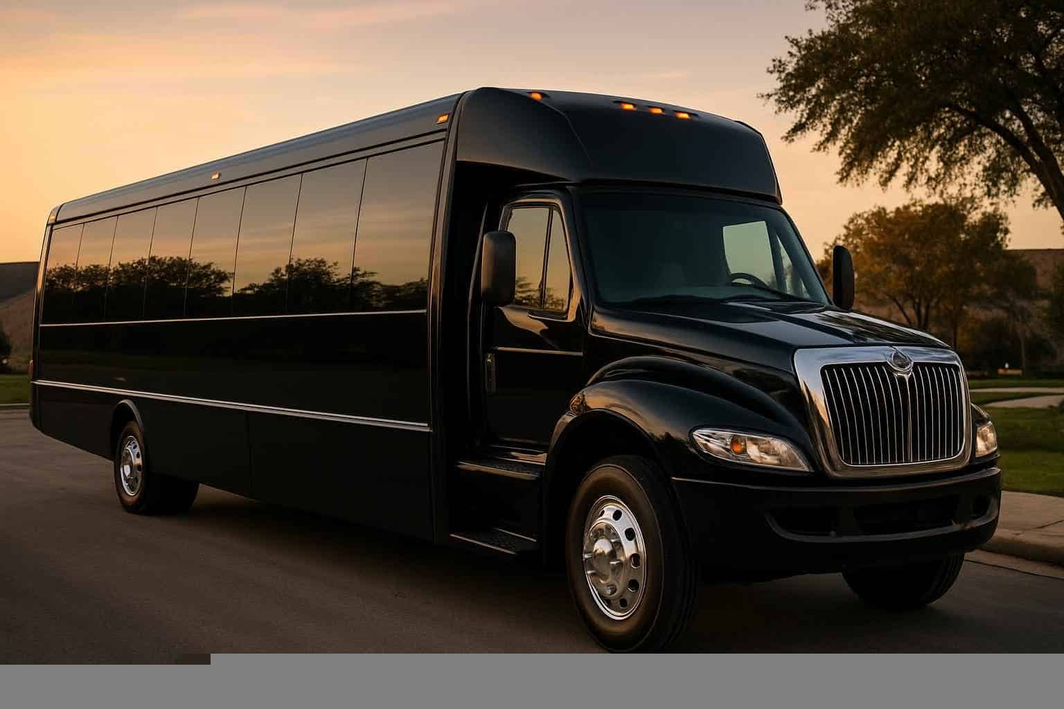 Black Party Bus Rental in Conroe Texas