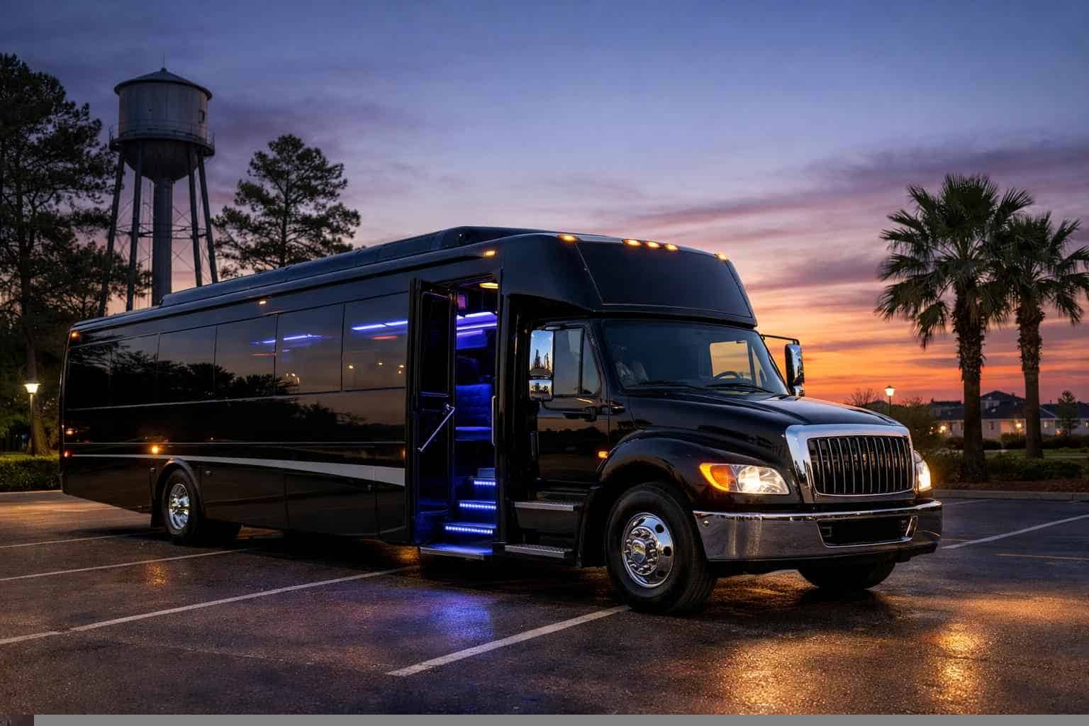 Black Party Bus Rental in Humble Texas