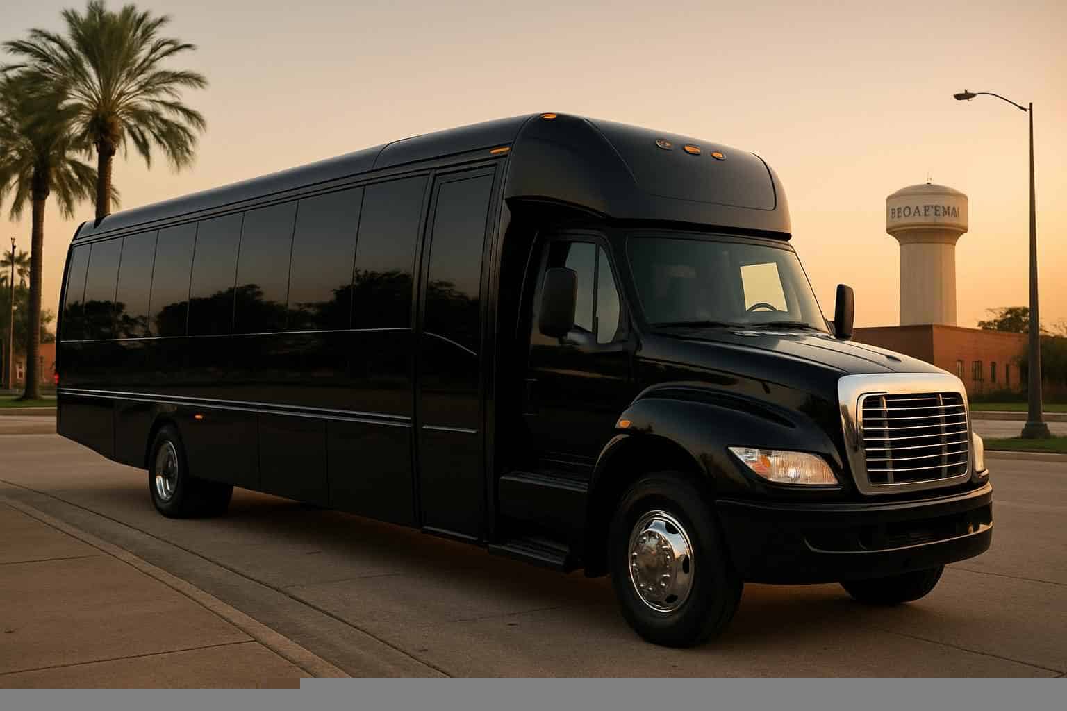 Black Party Bus Rental in Pasadena Texas
