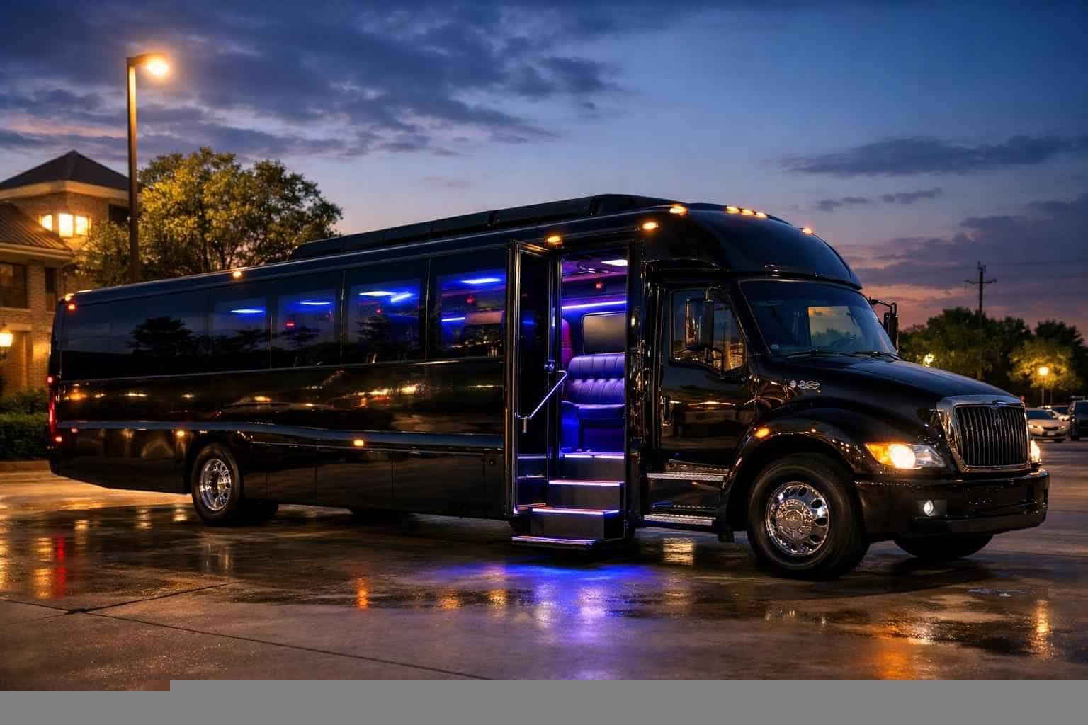 Black Party Bus Rental Near Me Humble TX