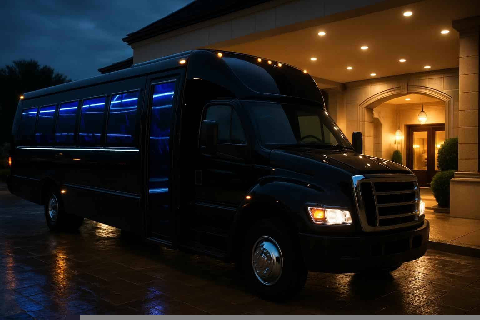 Black Party Bus Rental Prices in Missouri City TX
