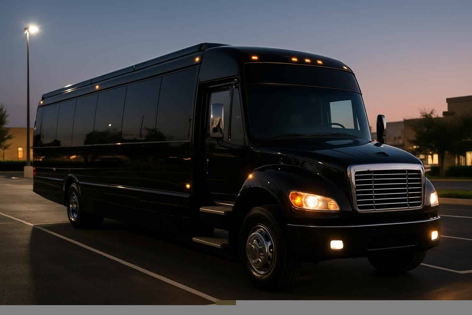 Black Party Bus Rental Prices in Pasadena TX