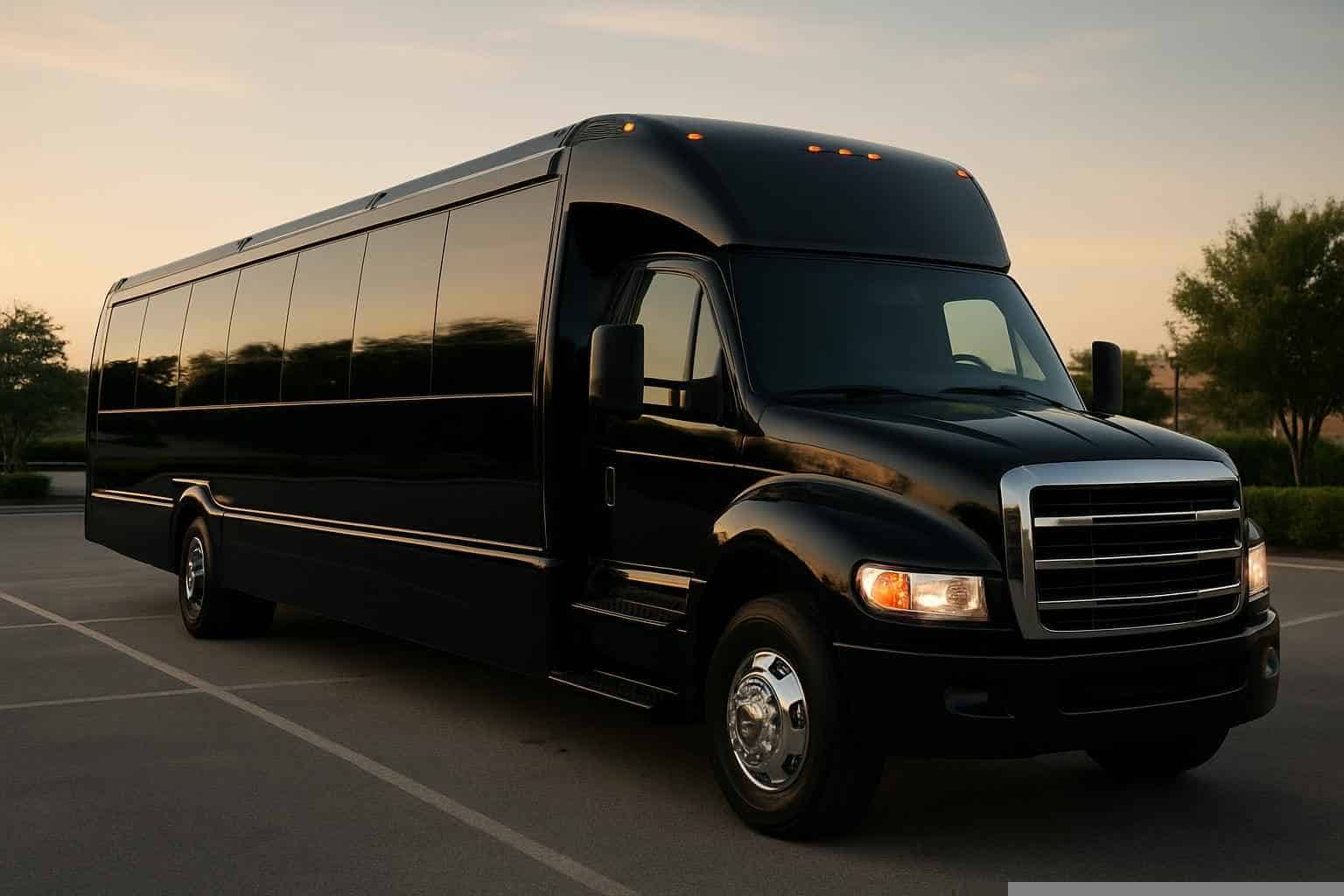 Black Party Bus Rental Prices in Pearland TX