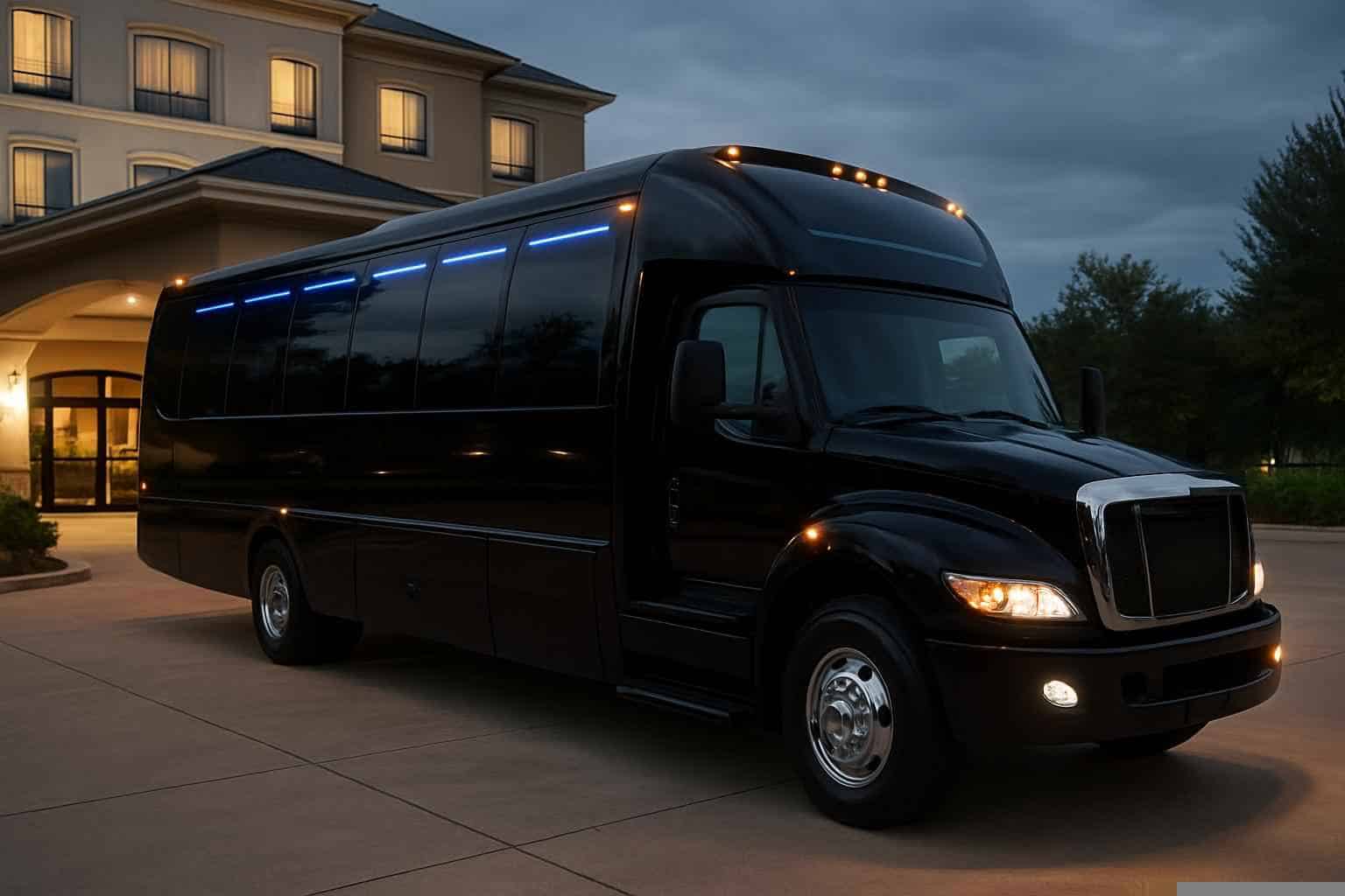 Black Party Bus Rental Prices in Sugar Land TX