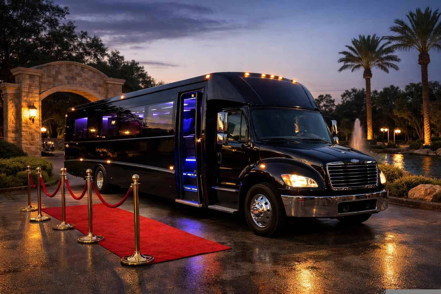 Black Party Bus Rental Spring TX