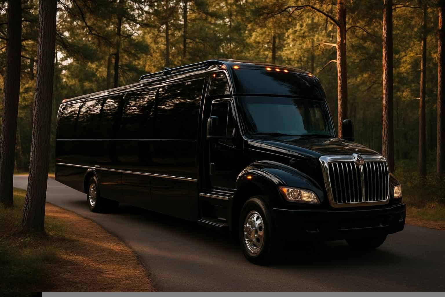 Black Party Buses In The Woodlands Texas