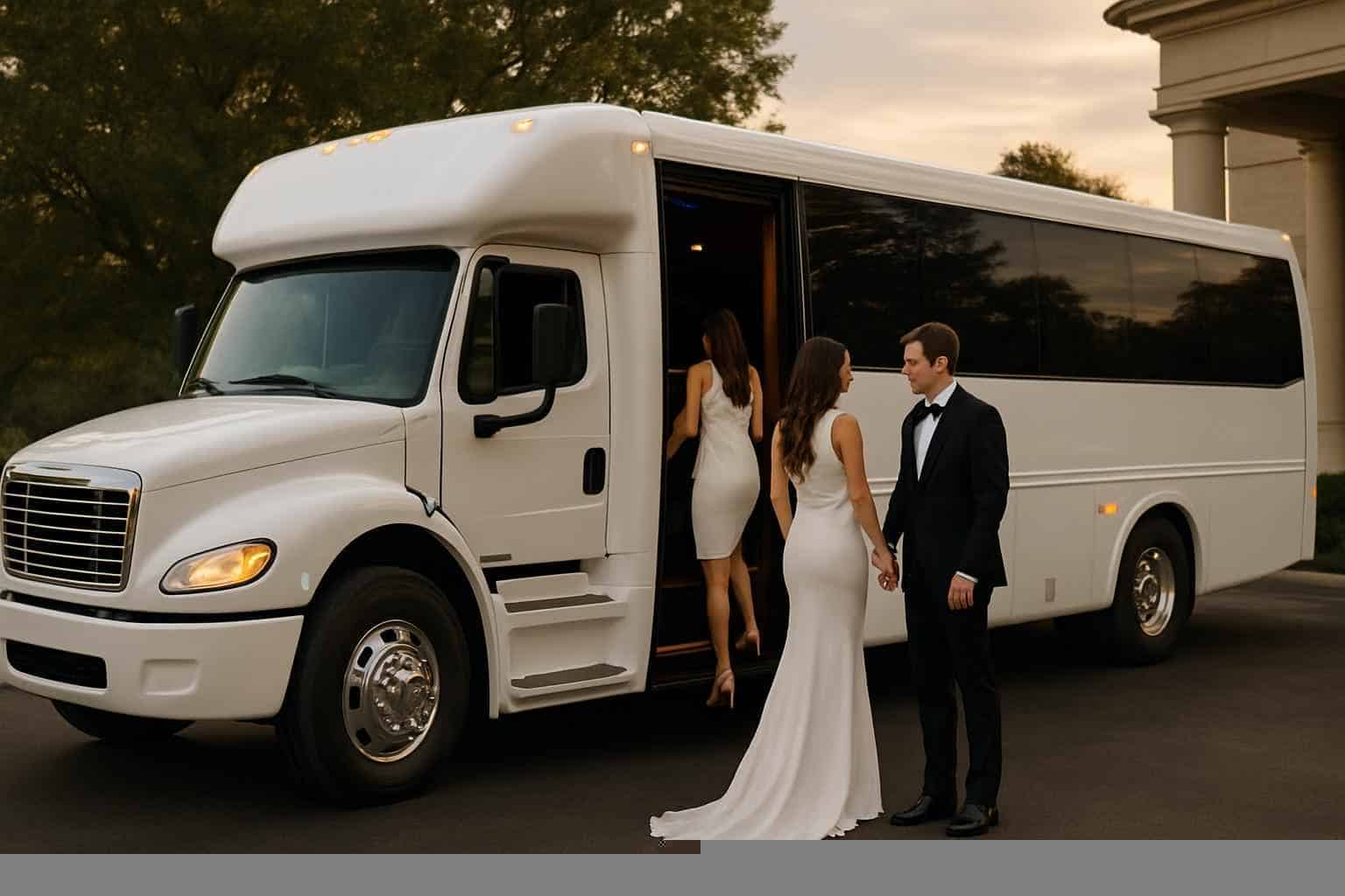 Conroe Texas White Party Bus Rental