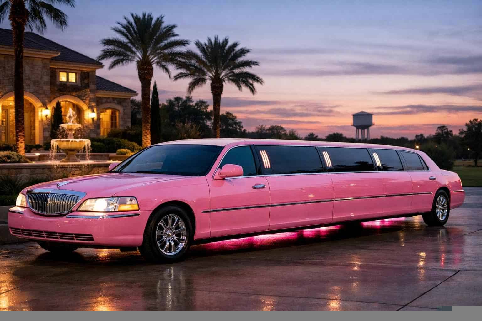 Humble Texas Pink Limo Rental