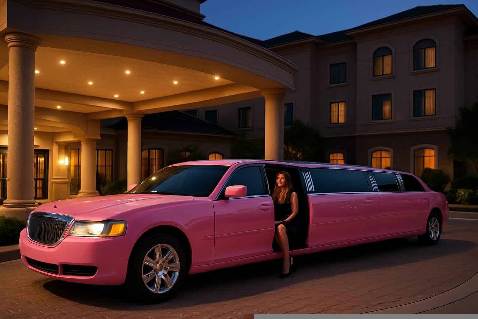 Katy Texas Pink Limo Rental