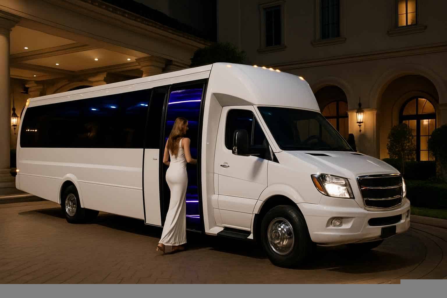 Katy Texas White Party Bus Rental