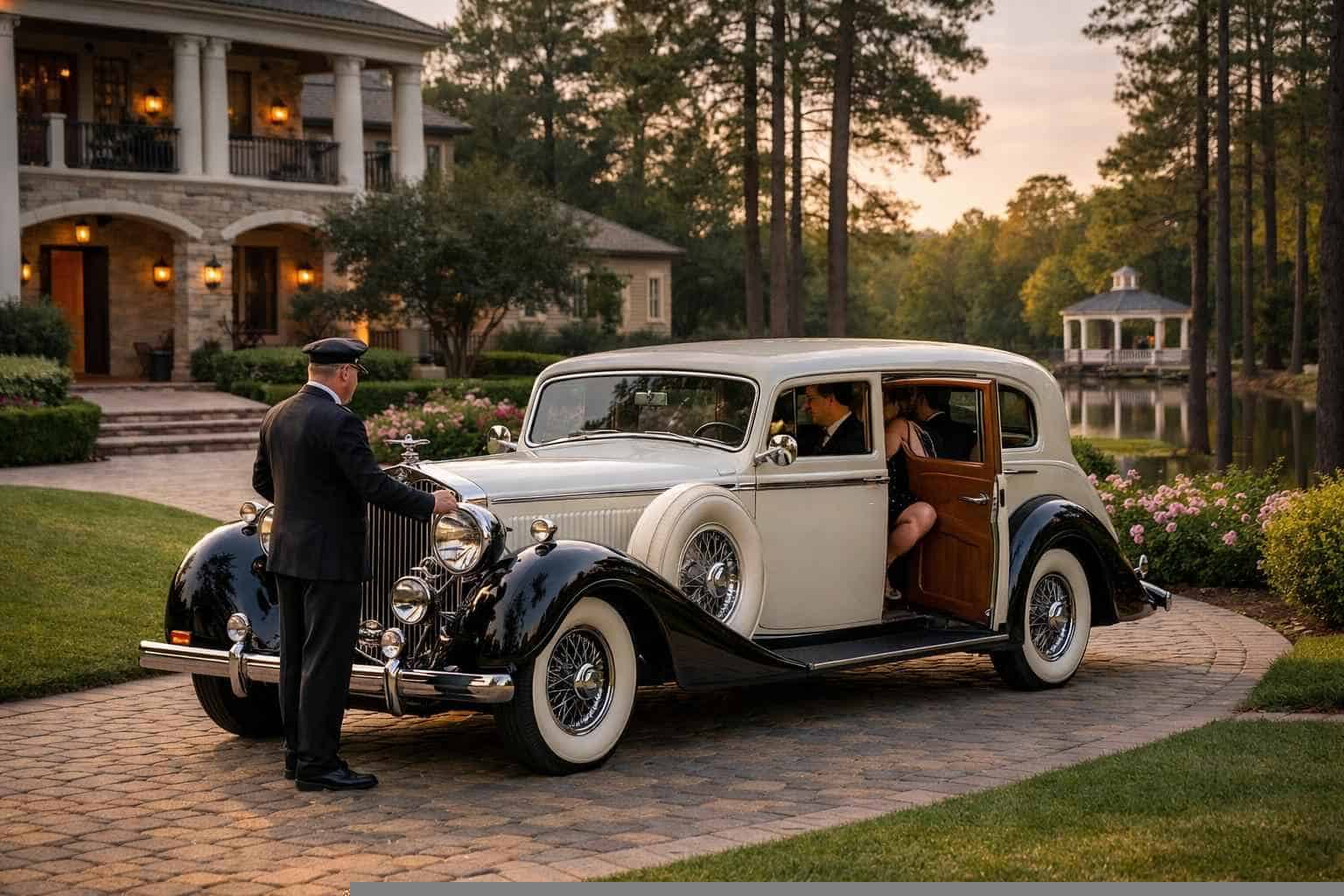 Luxury Antique Vehicle Rental with Driver in Spring Texas