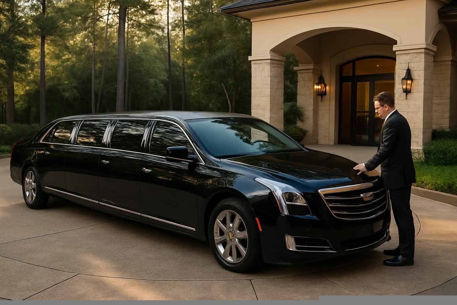 Luxury Black Limo Rental in The Woodlands Texas