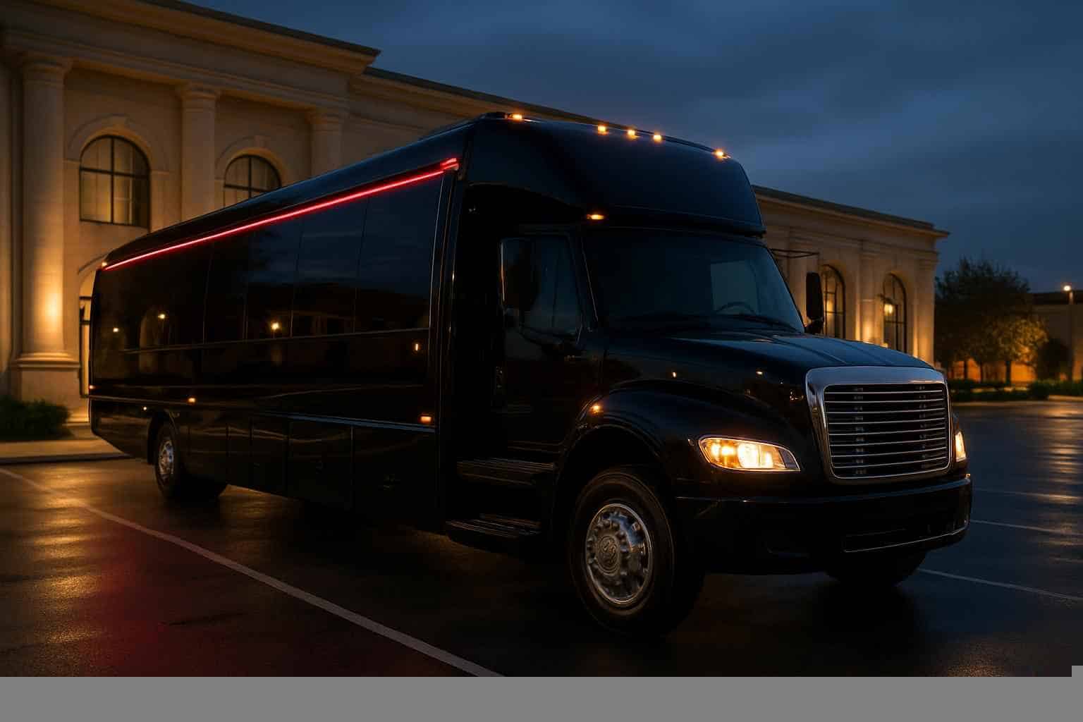 Luxury Black Party Bus Rental in Katy Texas