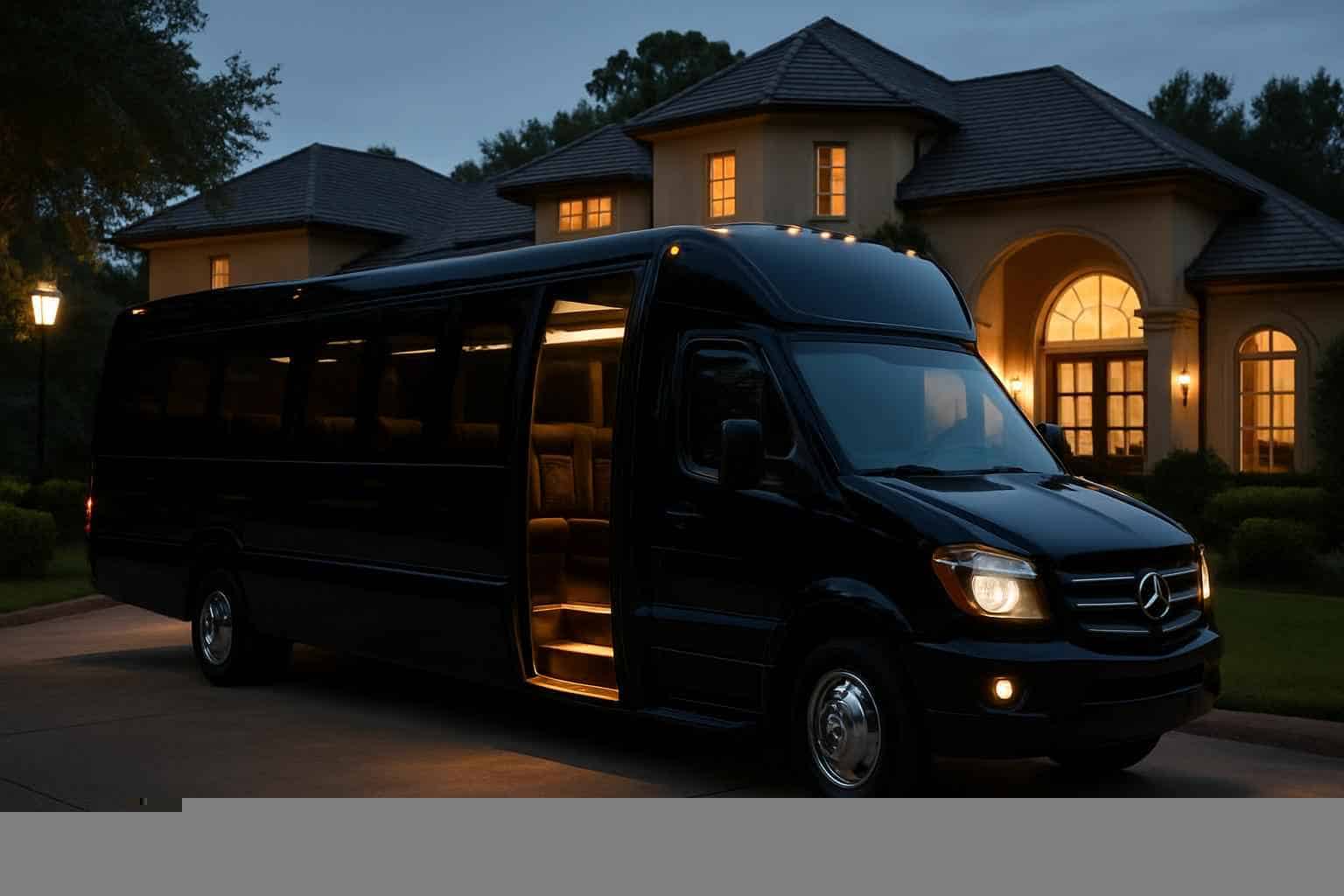 Luxury Black Party Bus Rental in League City Texas
