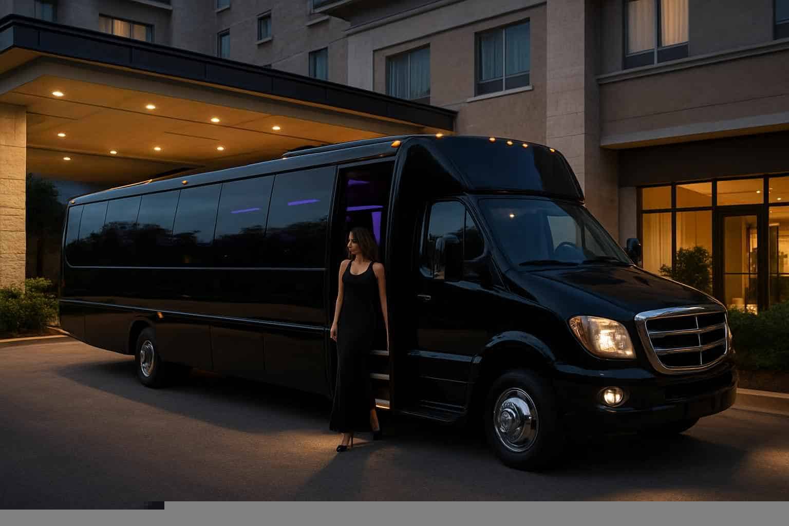 Luxury Black Party Bus Rental in Pearland Texas