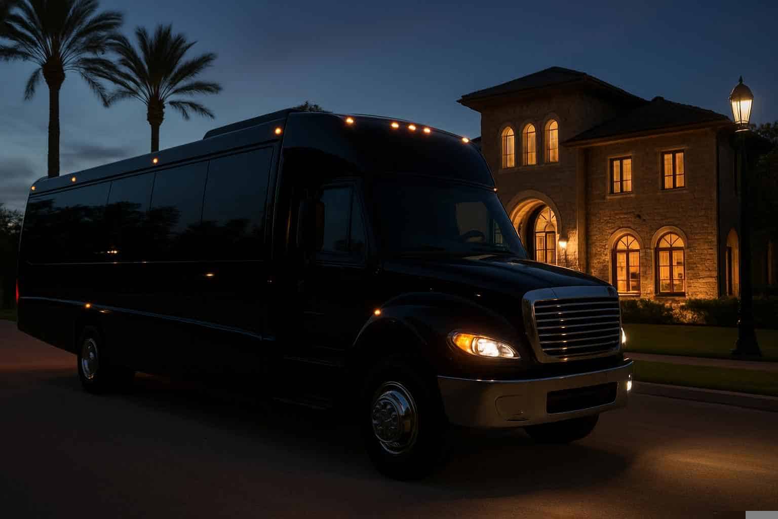 Luxury Black Party Bus Rental in Sugar Land Texas