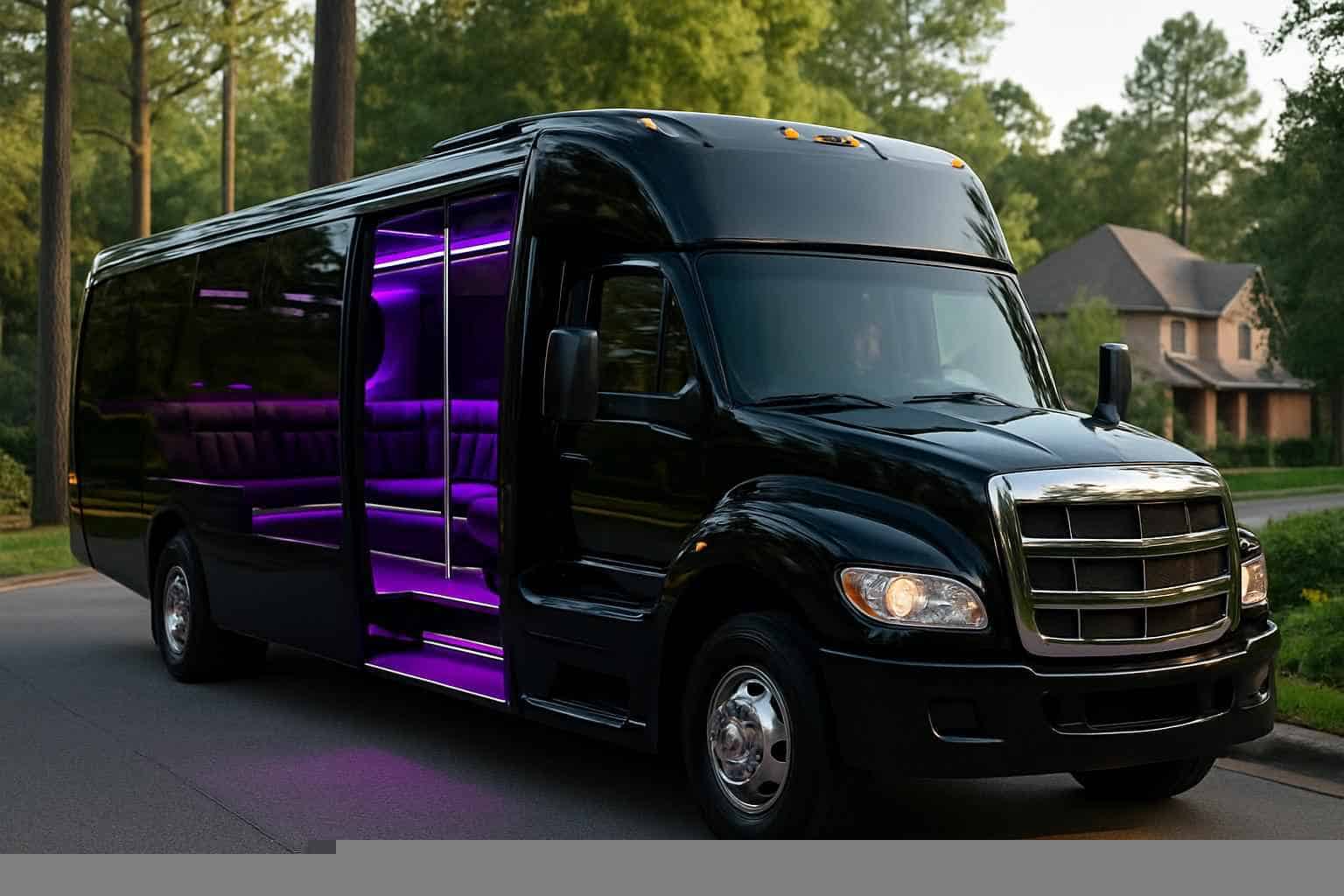 Luxury Party Bus Rental in The Woodlands Texas