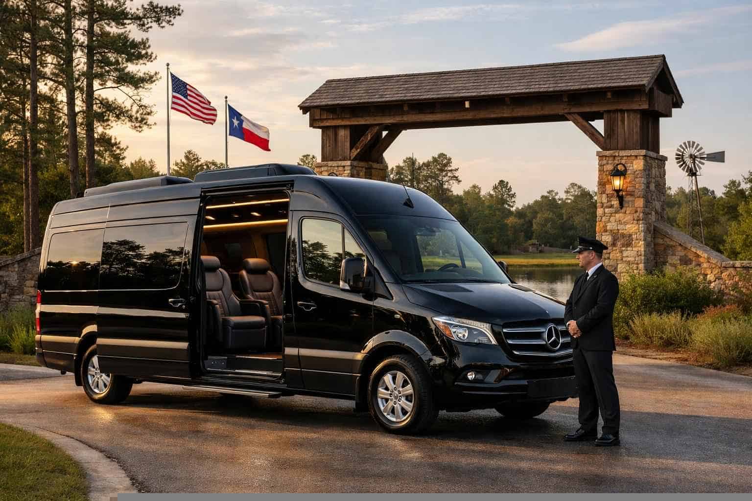 Luxury Passenger Van With Driver In Humble Texas