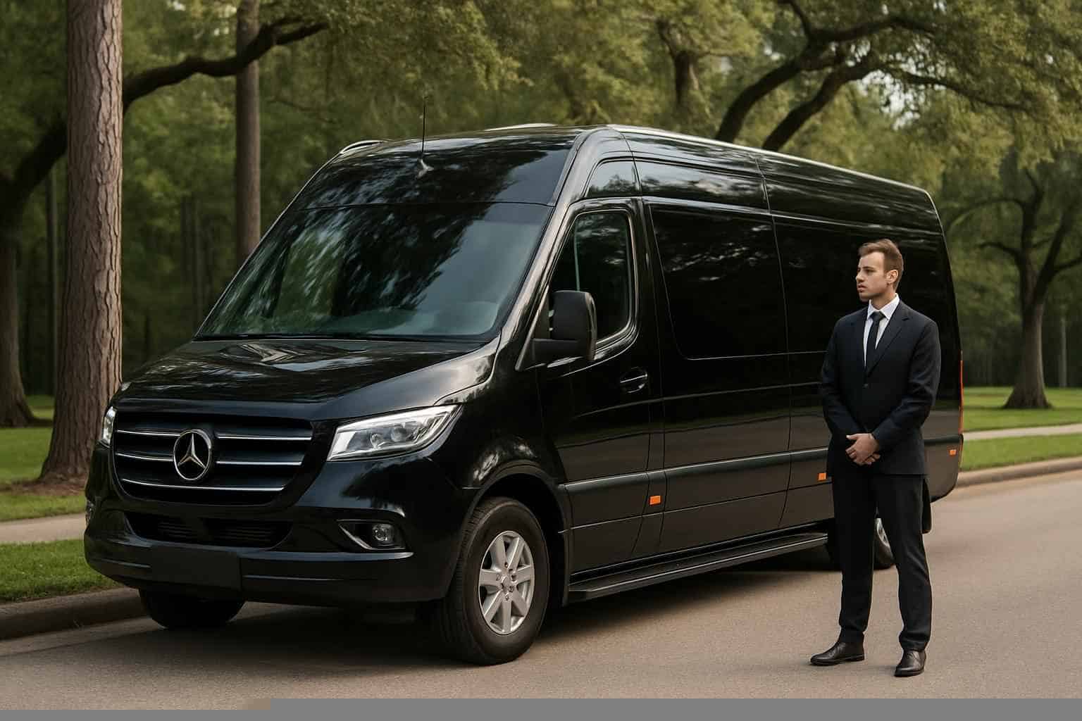 Luxury Passenger Van with Driver in The Woodlands Texas