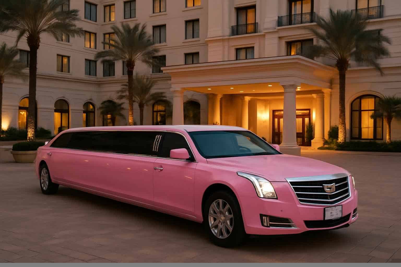 Luxury Pink Limo Rental in Houston Texas