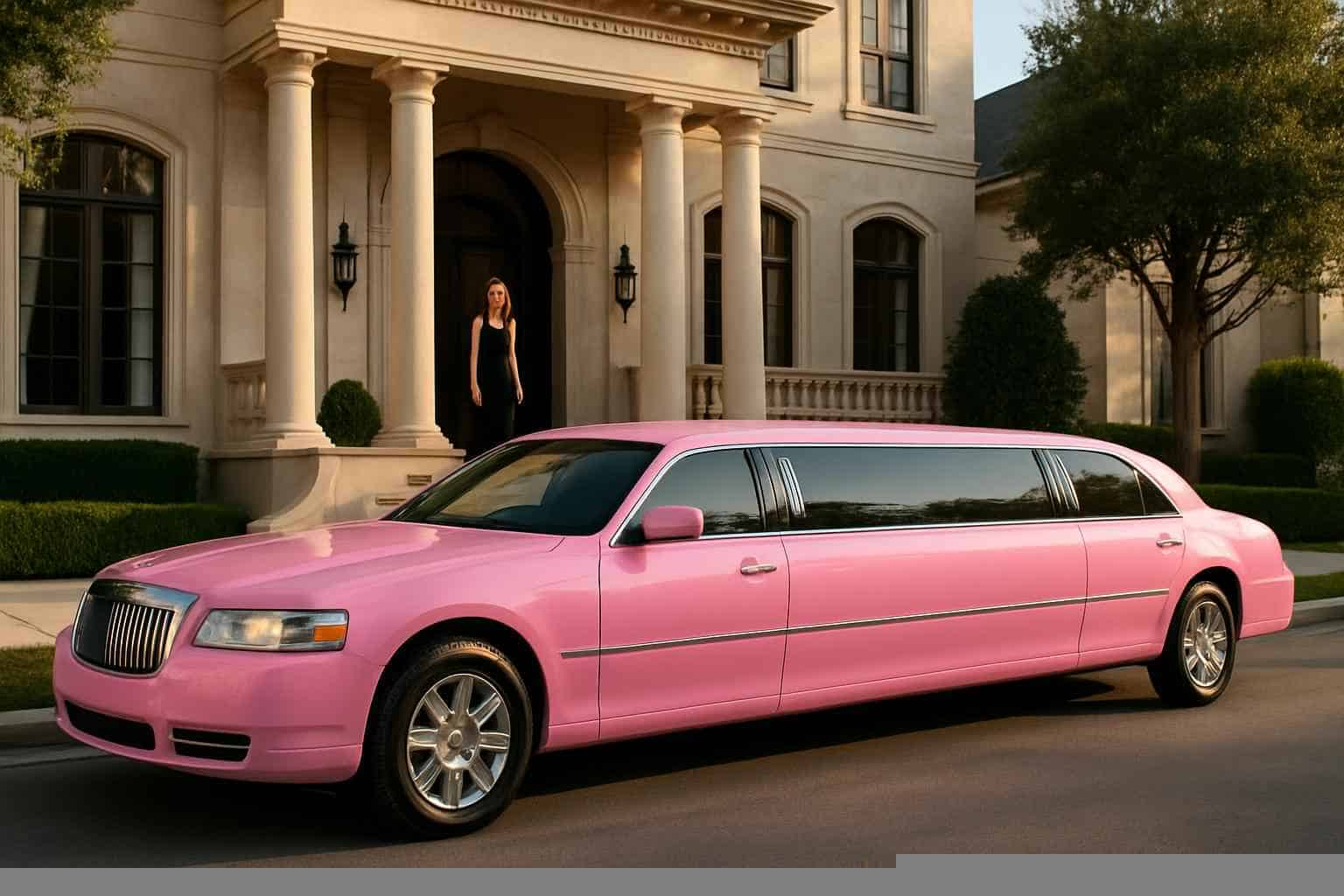 Luxury Pink Limo Rental in Missouri City Texas