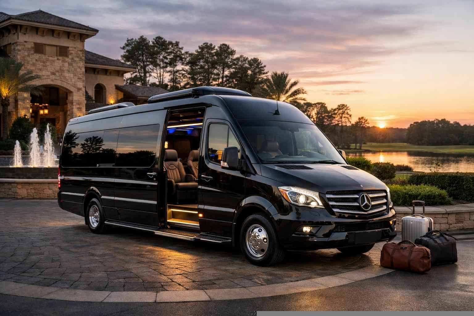 Luxury Shuttle Bus Rental in Cypress Texas