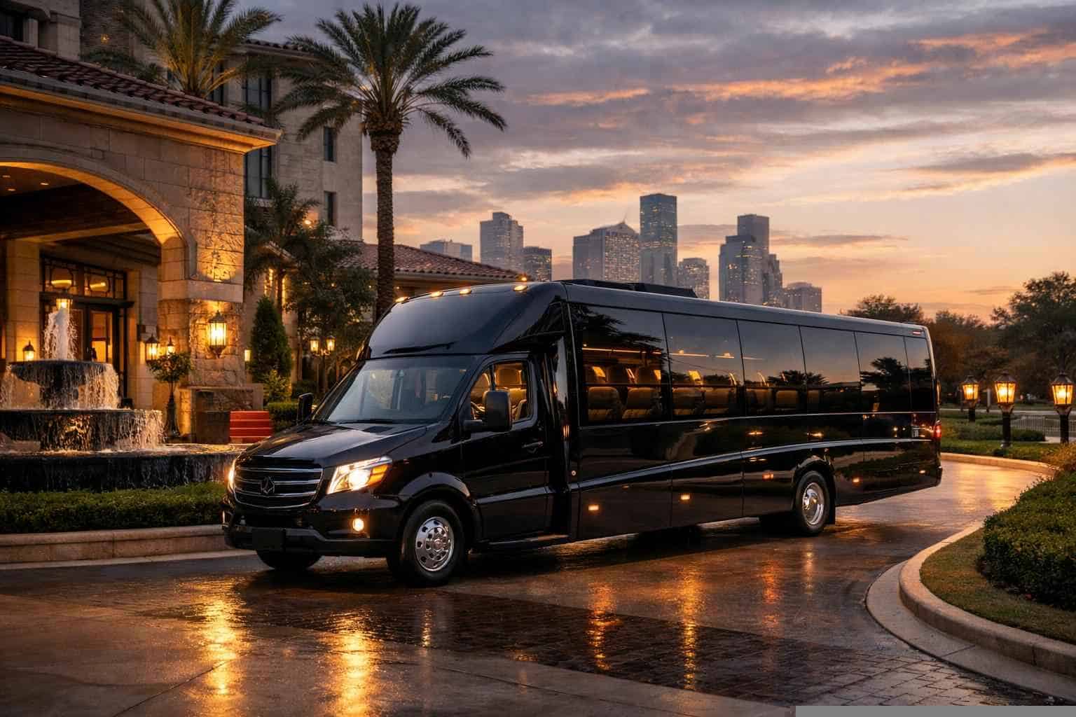 Luxury Shuttle Bus Rental in Humble Texas