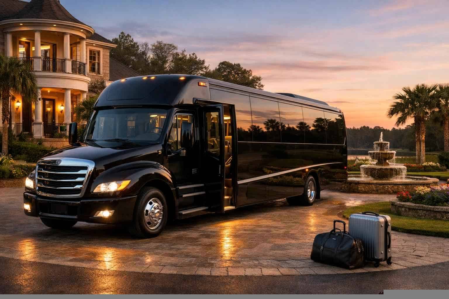 Luxury Shuttle Bus Rental in Spring Texas
