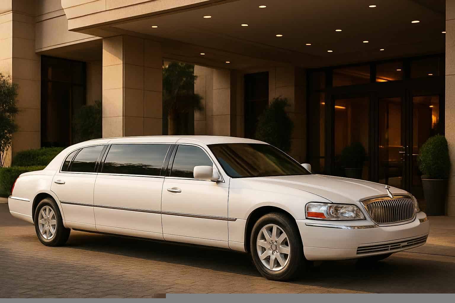 Luxury White Limo Rental in League City Texas