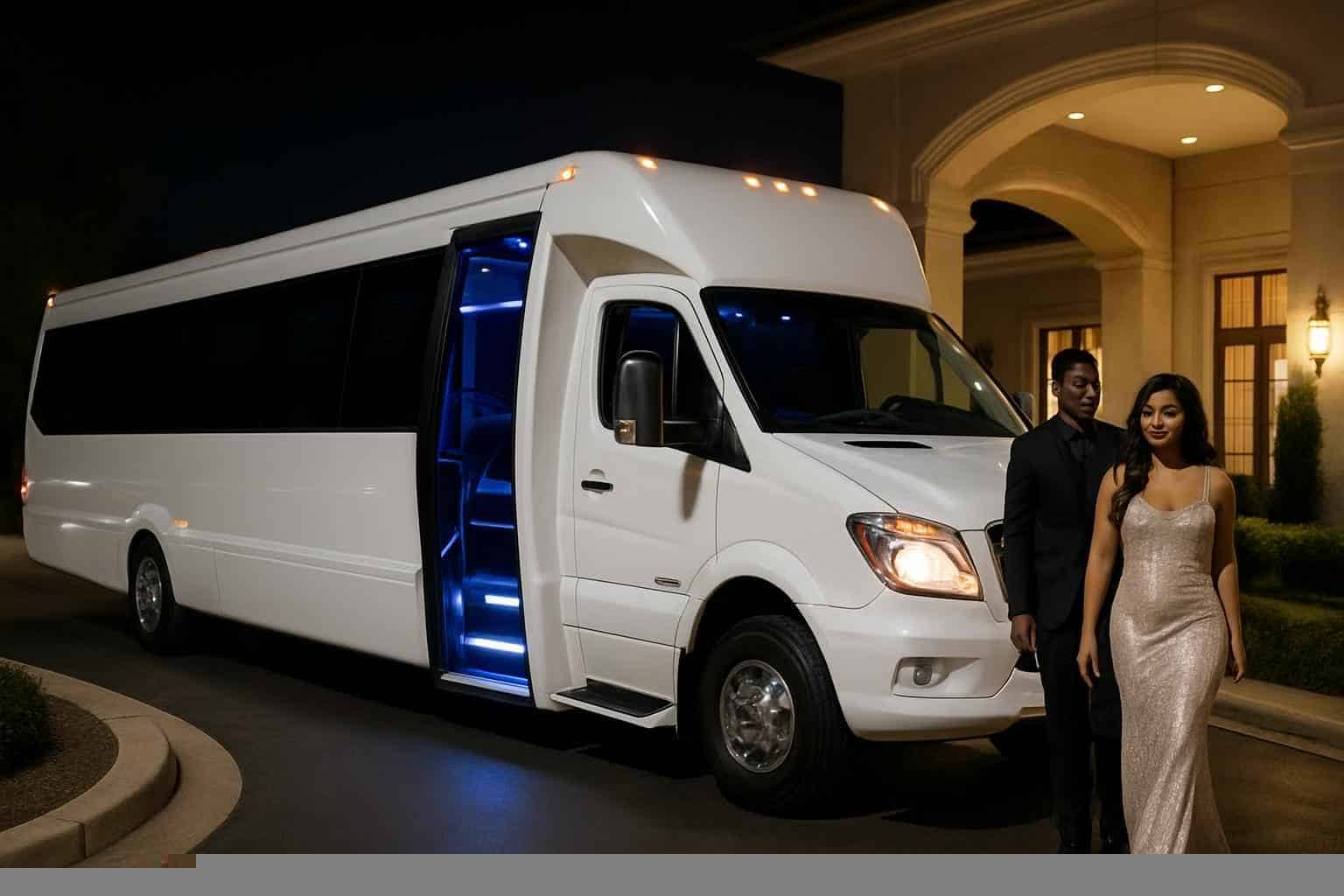 Missouri City Texas White Party Bus Rental