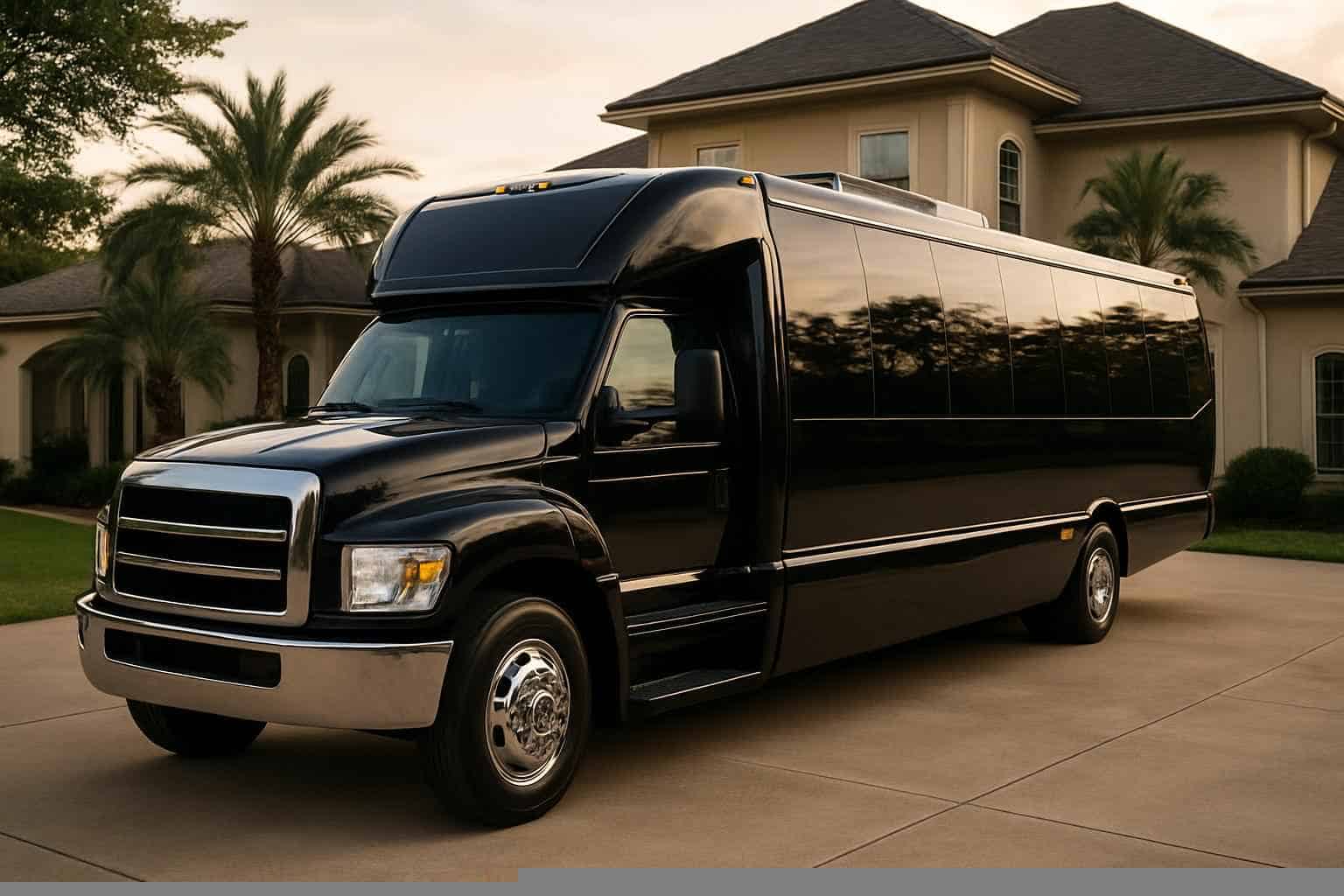 Pearland Texas Black Party Bus Rental