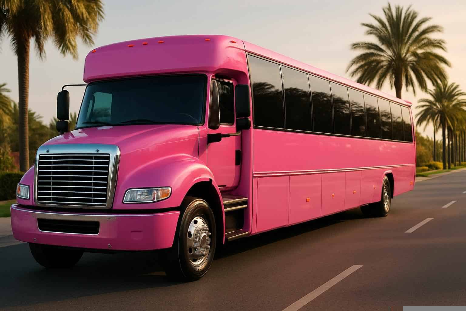 Pearland TX Pink Party Bus for Tours