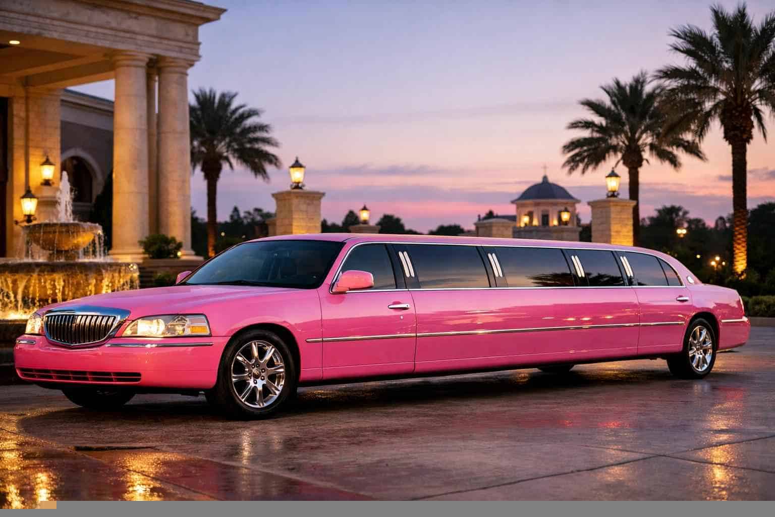 Pink Limo Rental in Humble Texas