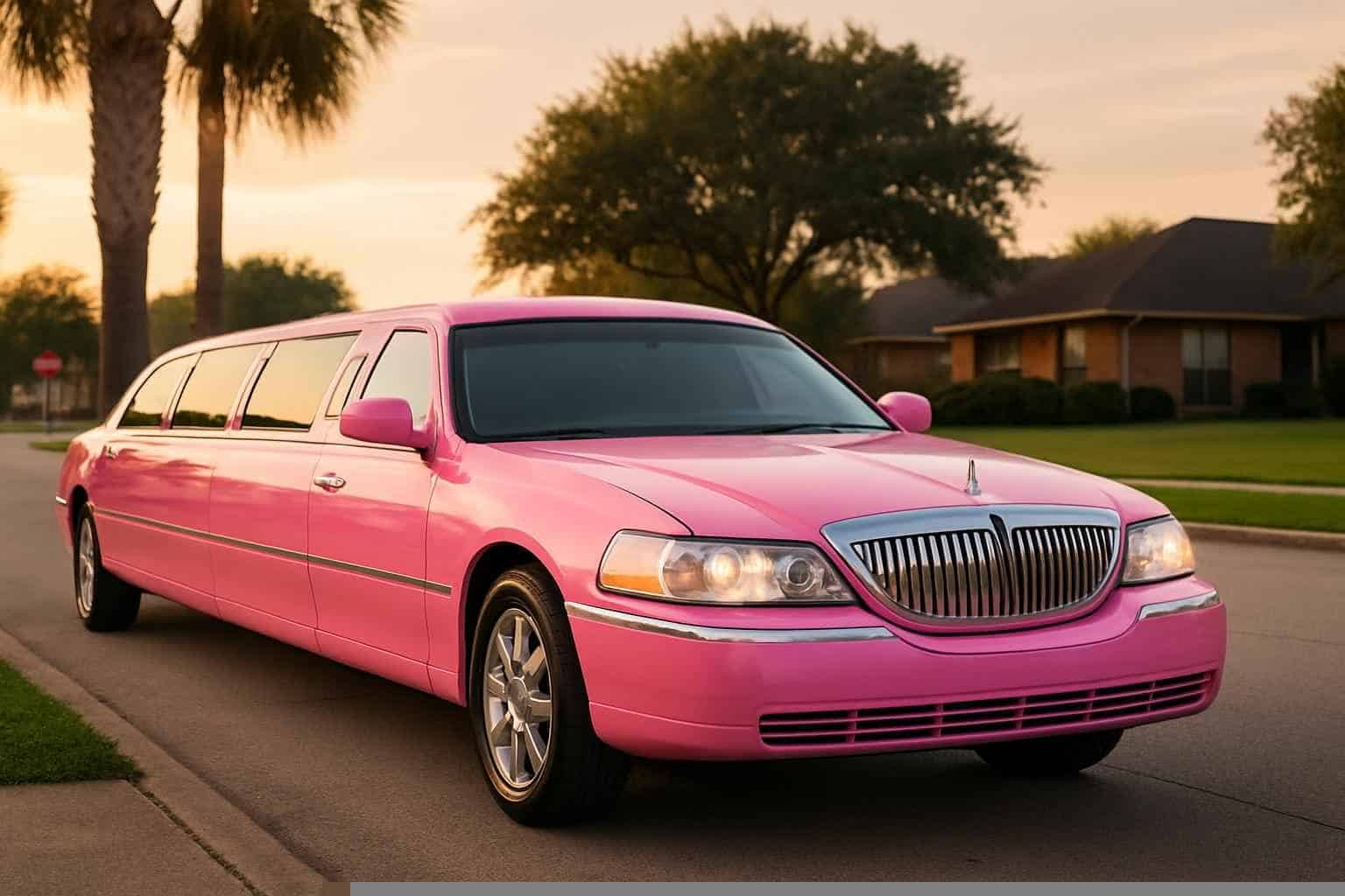 Pink Limo Rental in Missouri City Texas