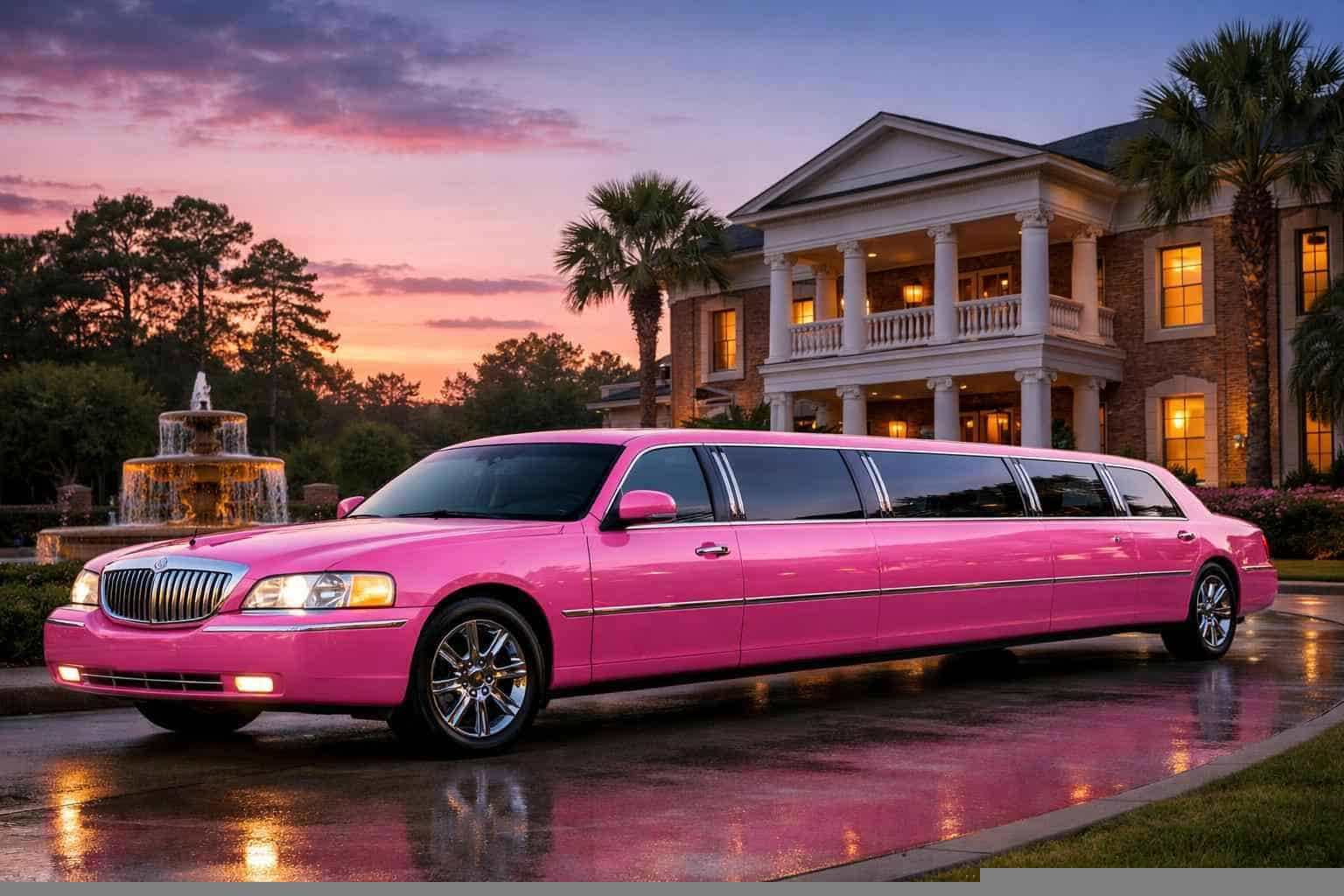 Pink Limo Rental in Spring Texas