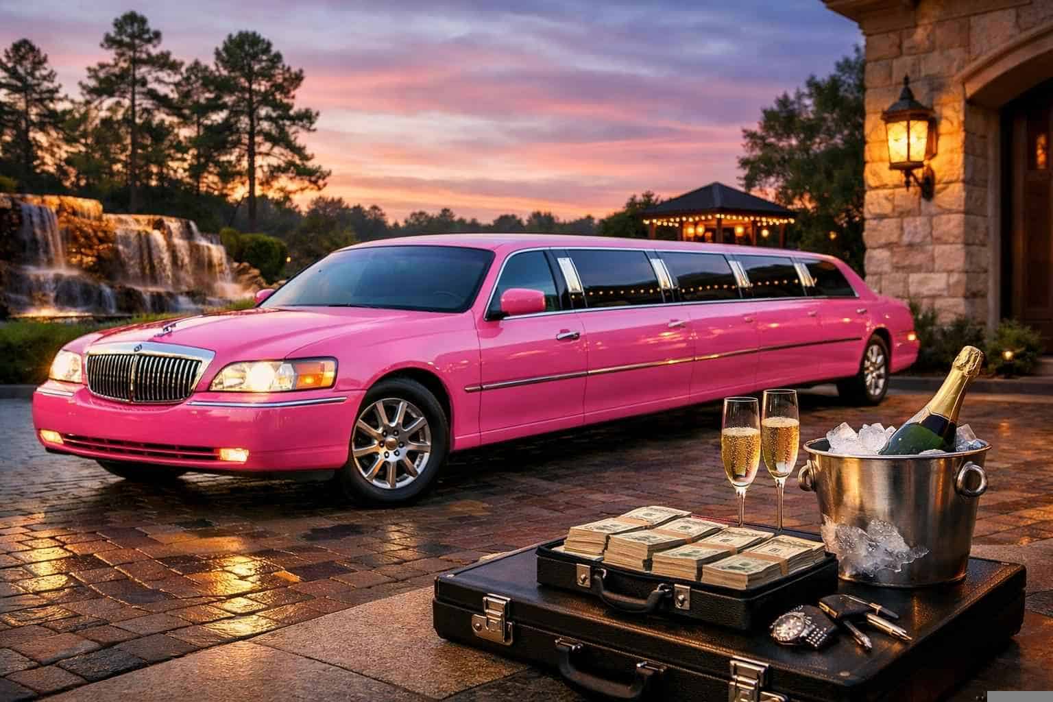 Pink Limo Rental Prices in Spring TX